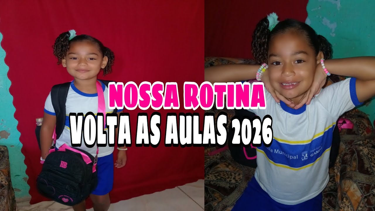 ROTINA DA MANHÃ: 1• DIA DE AULA DA MINHA FILHA VOLTA AS AULAS 2026 