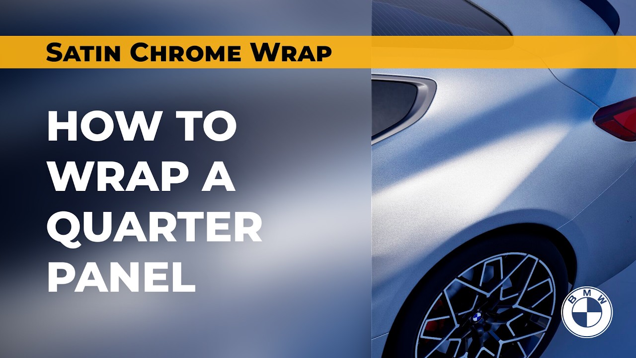 Lesson 4. Car wrapping. Rear fender with satin chrome wrap