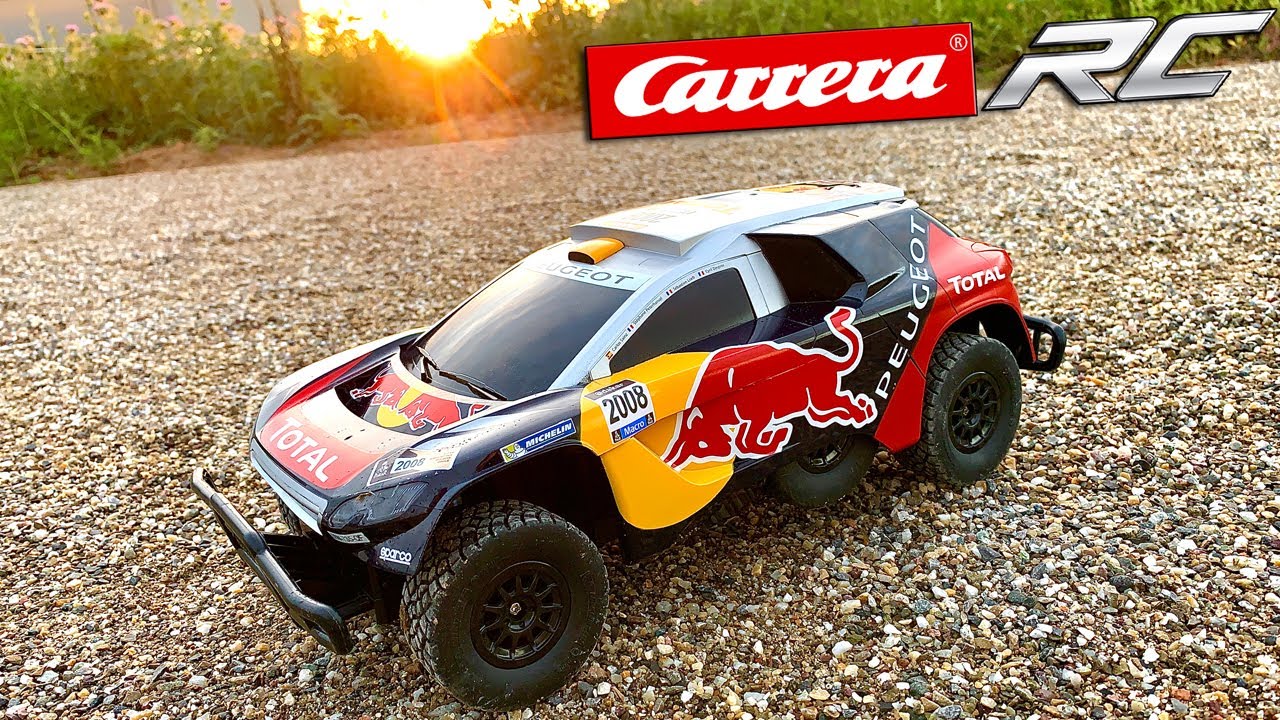 CARRERA RC PEUGEOT 2008 RED BULL DKR 16 Dakar Voiture Radio commandée le test en français
