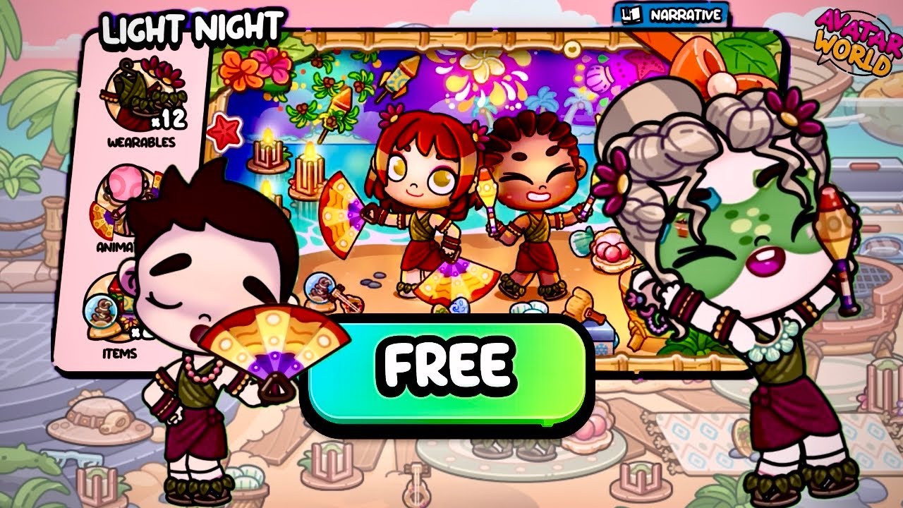 ✨😱Avatar world LIGHT NIGHT FREE CLAIM|Unboxing Decoration Celebration #tocaboca #avatarworld #viral 