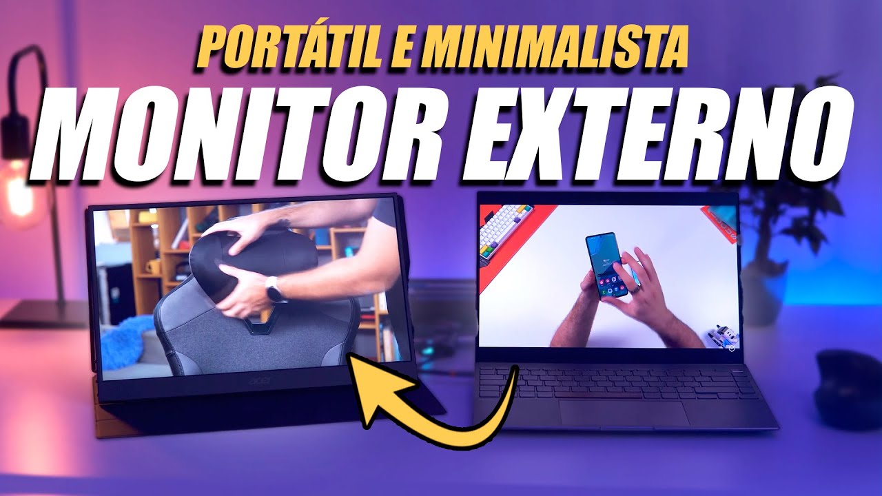 SETUP PORT&Aacute;TIL e MINIMALISTA com MONITOR EXTERNO! // DUAS TELAS em QUALQUER LUGAR!
