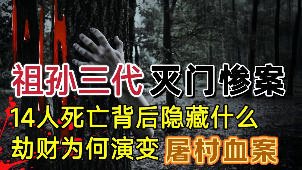 祖孙三代为何联手作恶？14人死亡的背后究竟隐藏着什么？临时起意劫财，为何竟演变成屠村血案！#案件調查 #大案紀實 #奇闻大案故事会