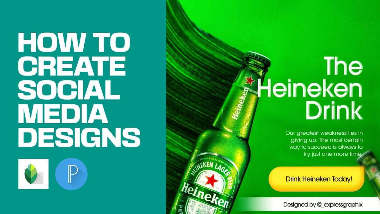 Social Media Post Design on Android | Pixellab Tutorial | Snapseed Tutorial
