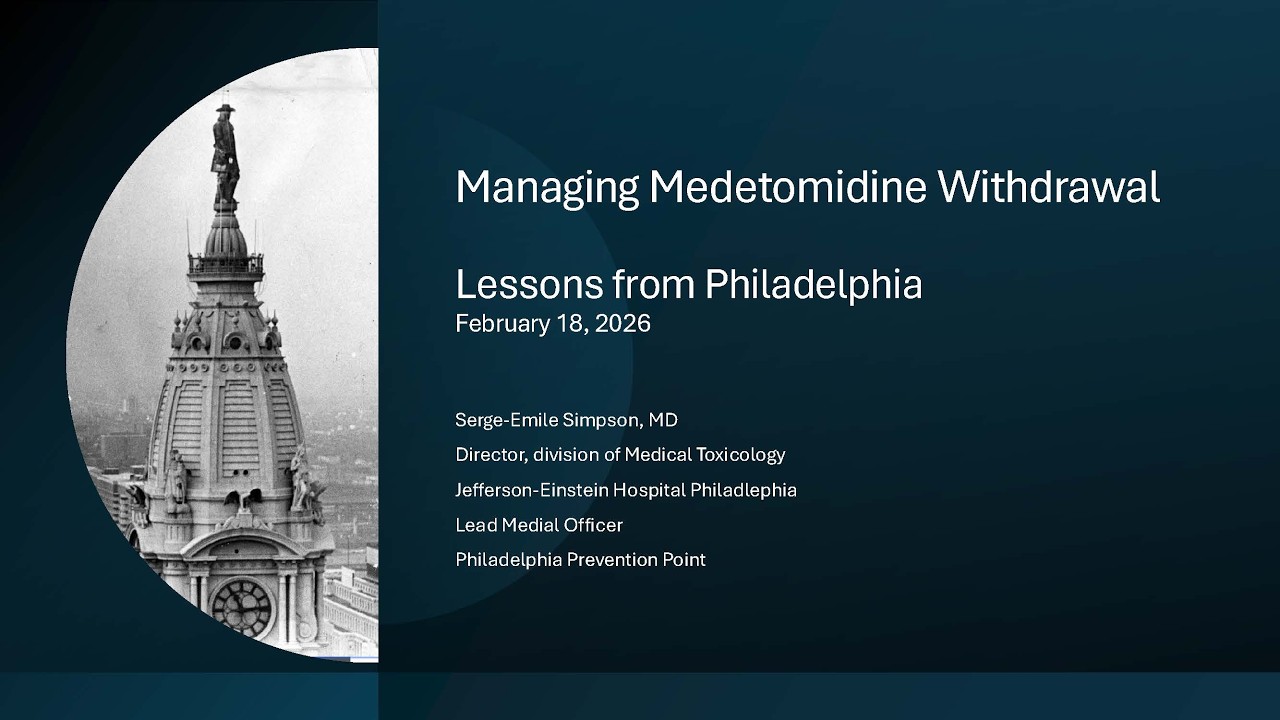Managing medetomidine withdrawal: Lessons from Philadelphia