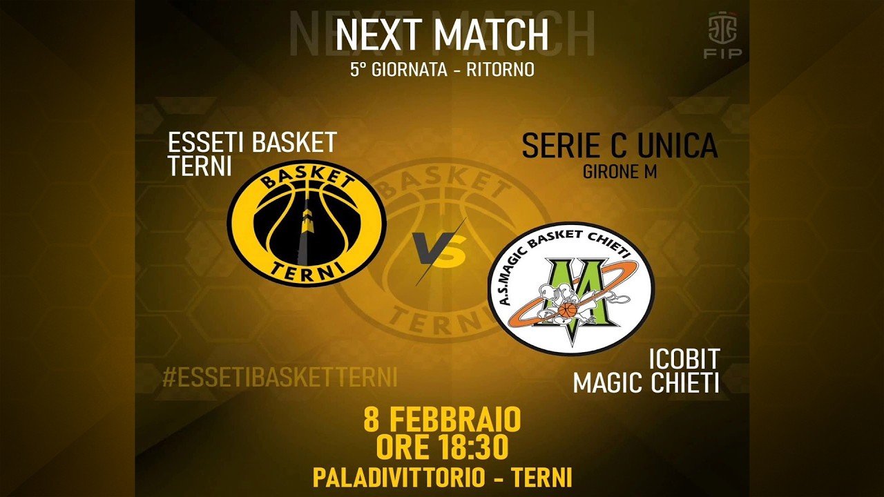 2026 02 08 Serie C unica girone M ESSETI Terni Basket vs Icobit Magic Basket Chieti