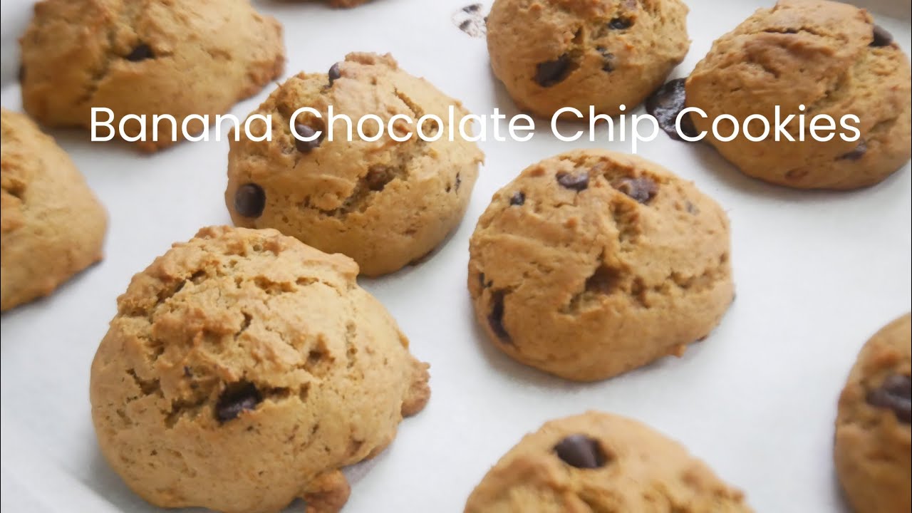 คุกกี้กล้วยหอมช็อกโกแลตชิพ  Banana Chocolate Chip Cookies
