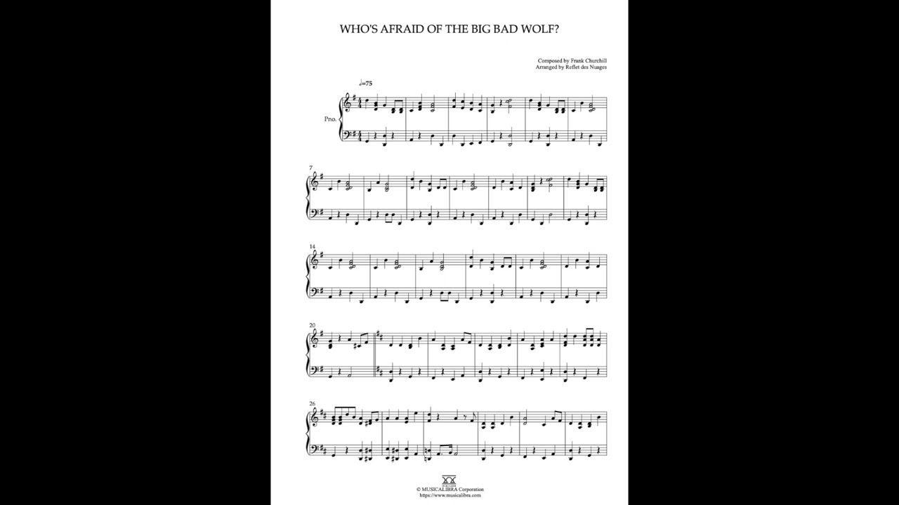 [MUSICALIBRA] Who’s Afraid of the Big Bad Wolf? - Piano Solo