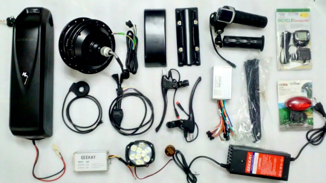 Electric cycle hub moter kit 36v 250watt Geekay unboxing