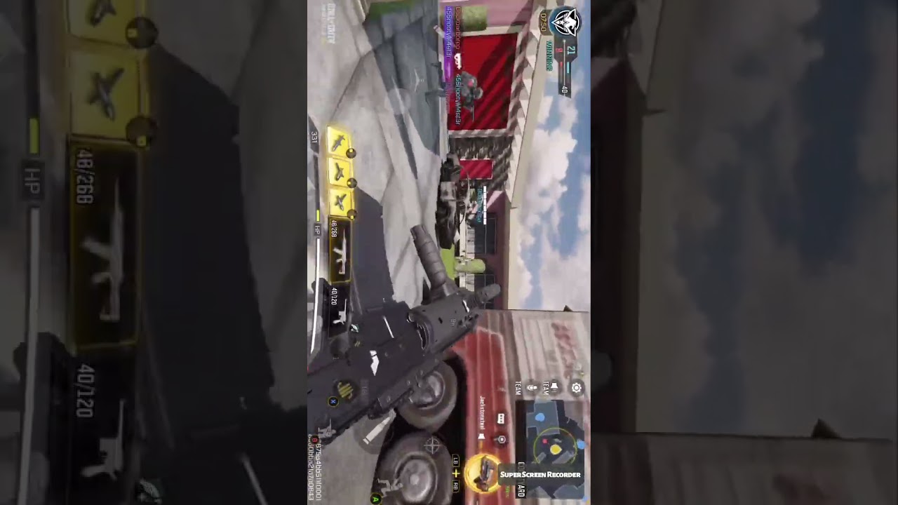 Playing a match of call of duty mobile 