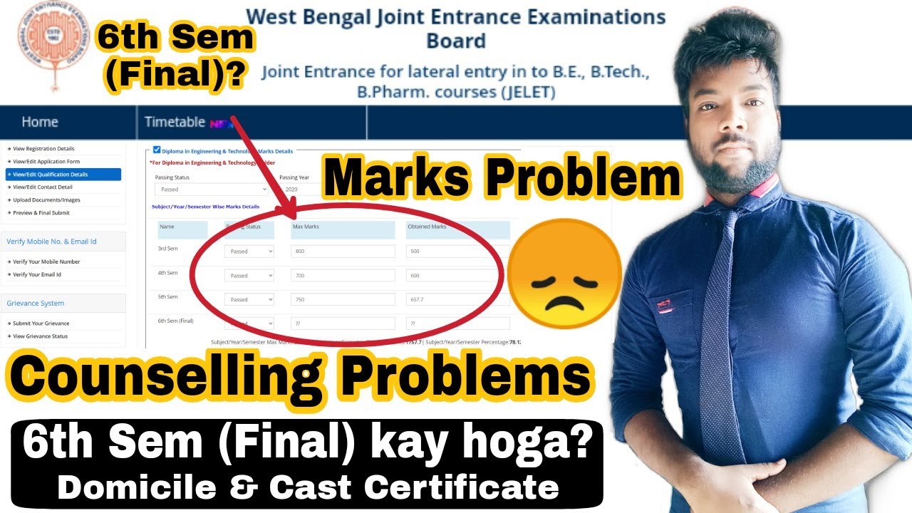 JELET 2020 Counselling Problems😞6th Sem (Final) Marks, Domicile & Cast Certificate | Must Watch.😨