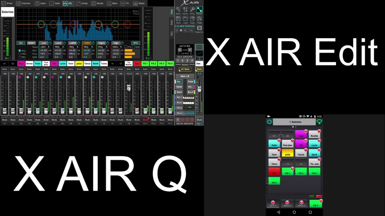 En este video veremos como se usa la app XAIRQ en nuestra consola XAIR de Behringer