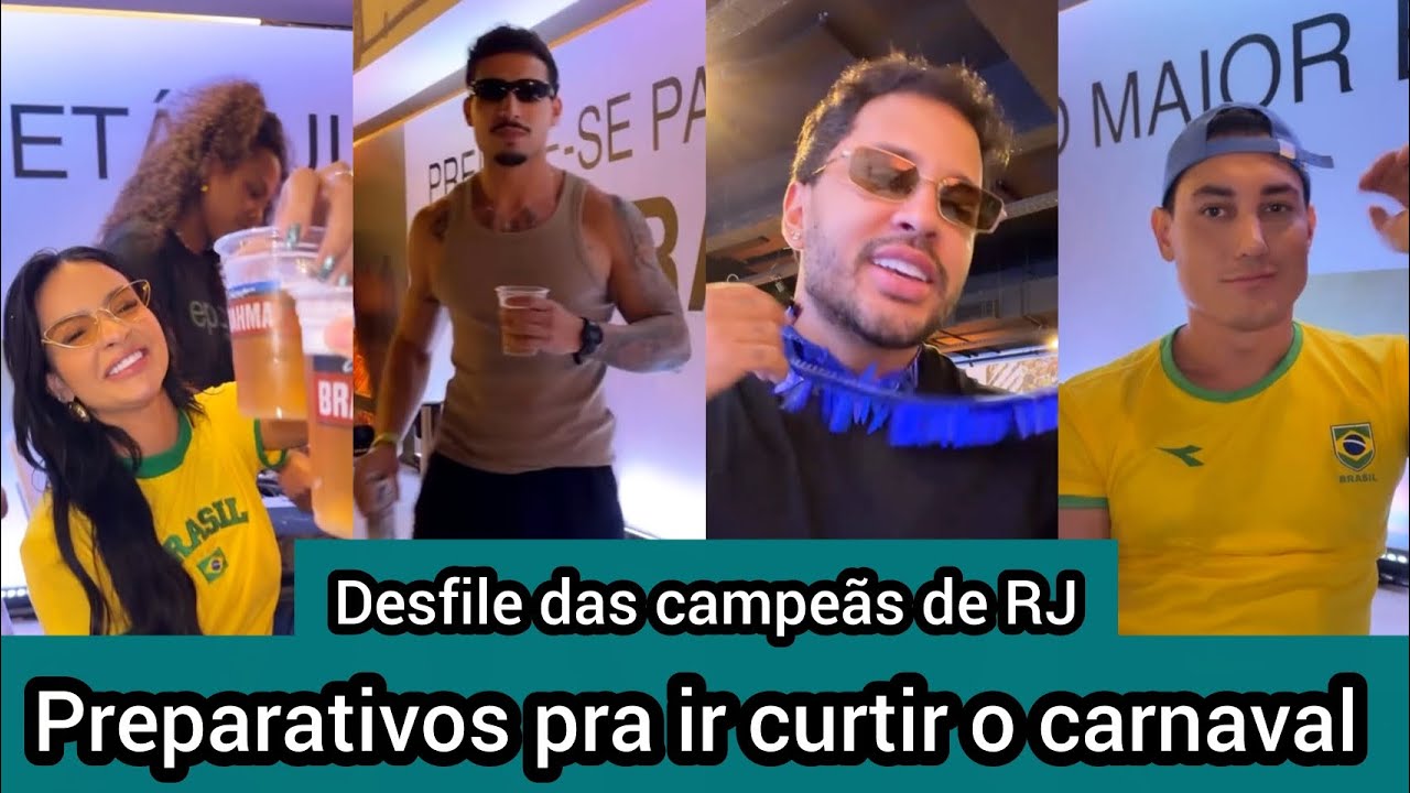Lucas Guimarães vai com amigos pegar o abadá do Nosso camarote pra curtir o desfile das campeãs RJ 