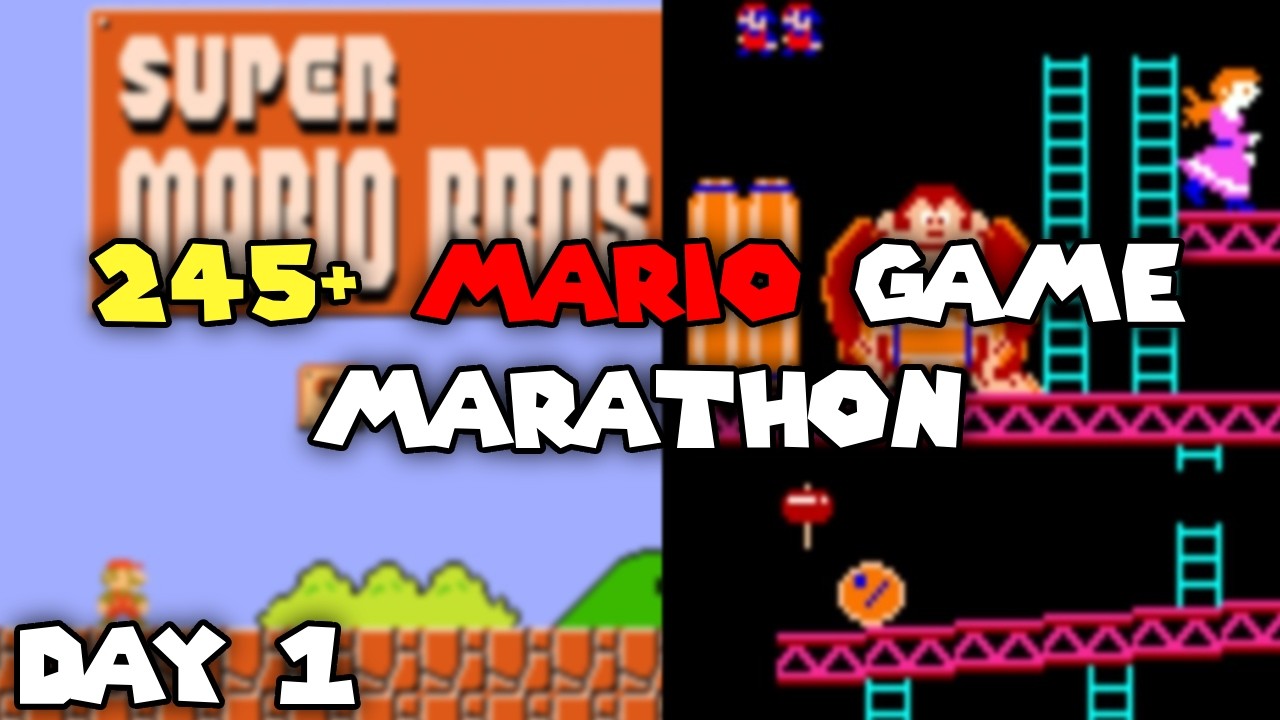 👑245+ MARIO GAME MARATHON BEGINS NOW! (DAY 1)