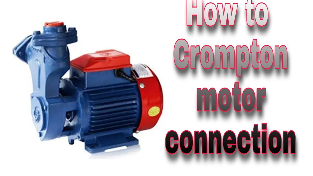 How to  Crompton motor connection // capacitor connection with half HP motor // How to install crom