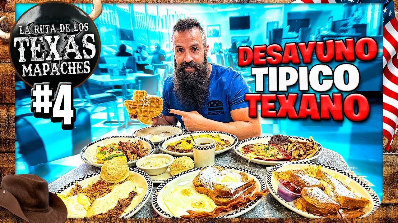 ASÍ ES UN DESAYUNO TÍPICO TEXANO EN UN DINER AMERICANO