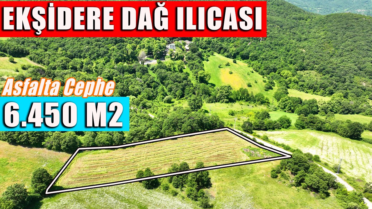 1965- Dünyaca Ünlü Ekşidere Dağ Ilıcasında Asfalta Cephe 6.450 m2 Tarla