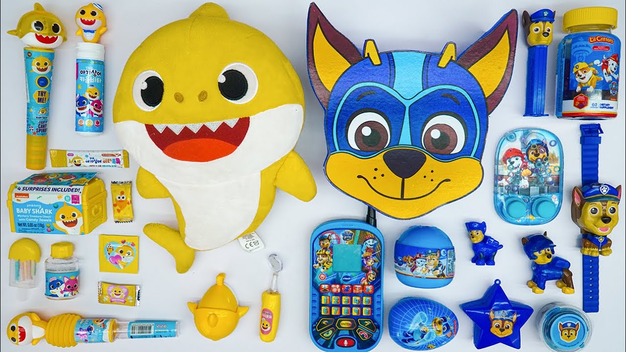 44 Minutes Satisfying with Unboxing Baby Shark & Paw Patrol Chase Candy Toys Collection ASMR 💛💙