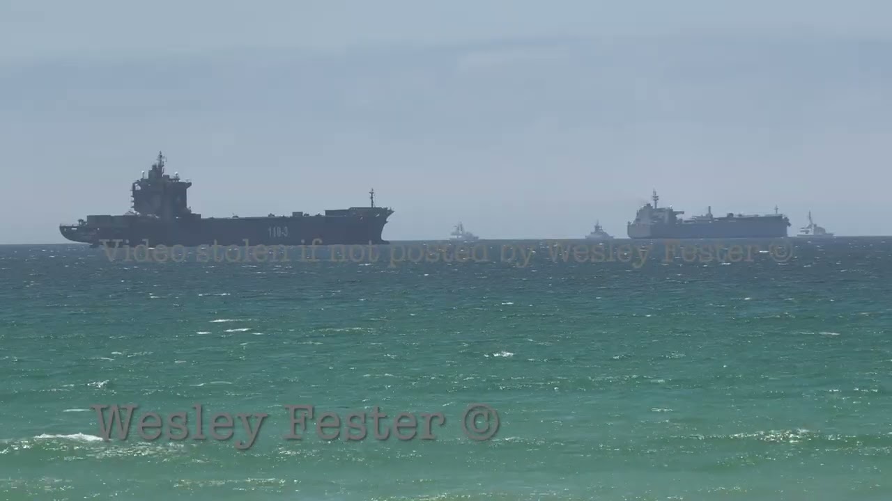 Iranian naval ship IRIS Shahid Mahdavi seen sailing of South Africa&rsquo;s coast