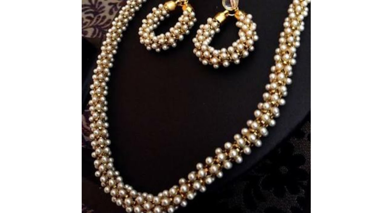 DIY tutorials|how to make silk thread jewellery  with pearl chain at home