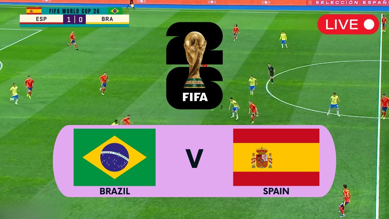 [LIVE] Brazil vs Spain FIFA World Cup 26 Full Match - eFootball PES 21 Simulation