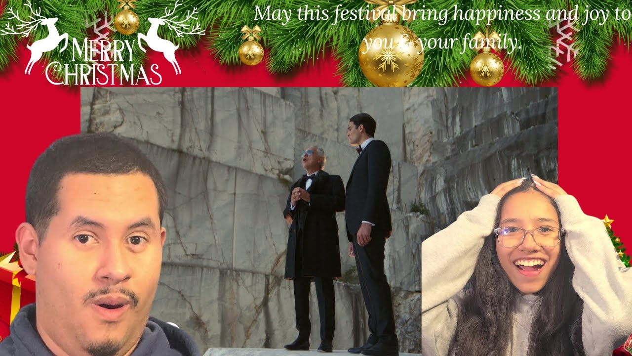 Gen Z's First Time Reacting To Andrea Bocelli And Matteo Bocelli - Holy Night