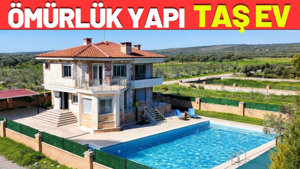  BAKIM İSTEMEZ TAŞ EV TURU 4+1 620 m2  DİDİM-A684 #didimdesatılık  