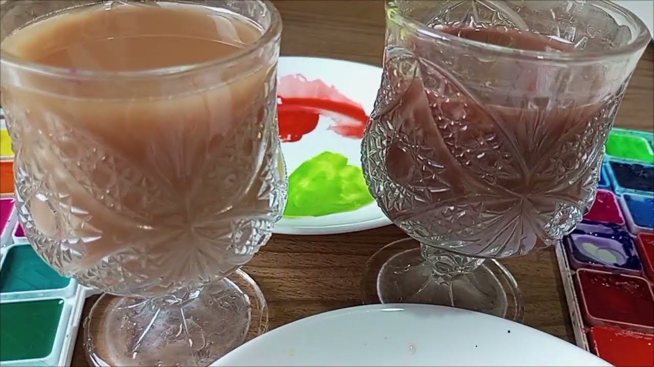 5. Секрет в стакане с водой. Не на бумаге.