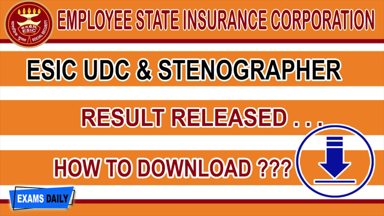 ESIC UDC result 2019 | ESIC UDC Steno Prelims Cut off 2019 | Check ESIC UDC Prelims Result