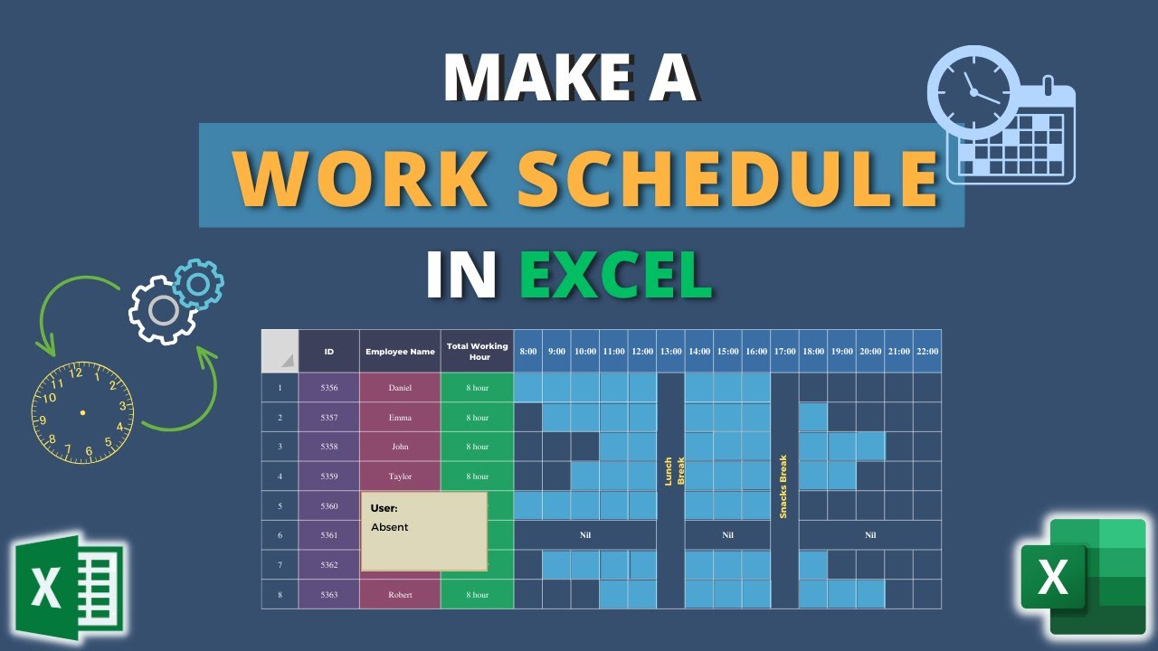 How to Make a Work Schedule in Excel