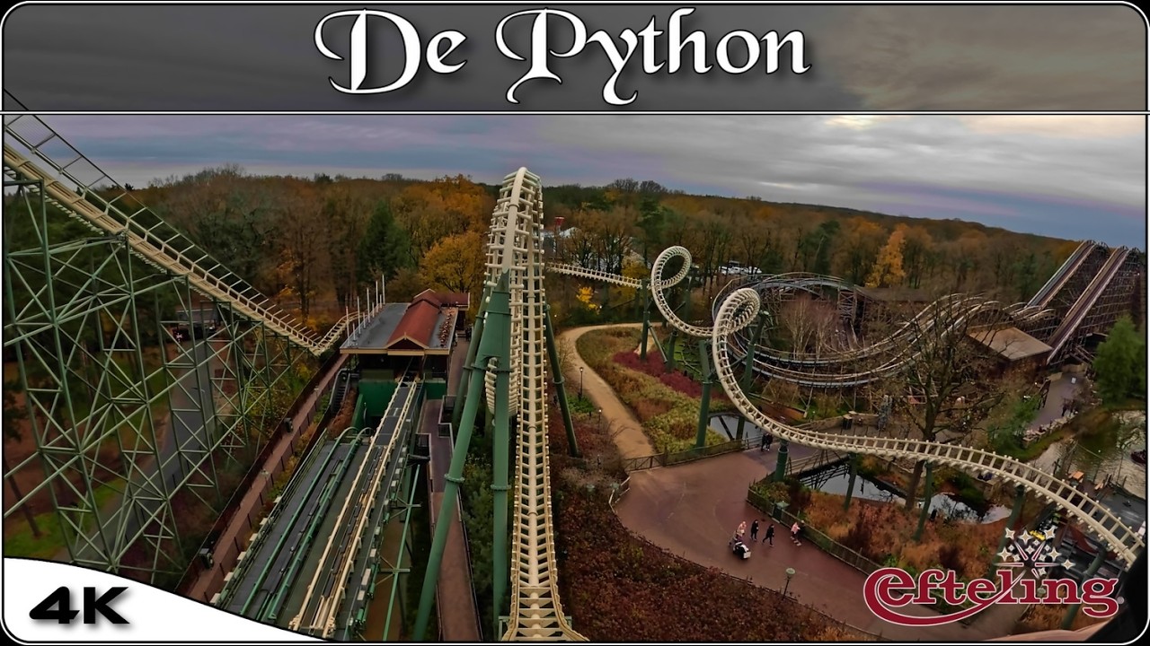 4K | EFTELING - PYTHON (2025) | POV | Vecoma Corkscrew