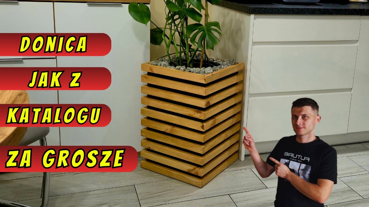 Jak zrobić drewnianą donice / How to make a wooden flowerpot #diy #howto 