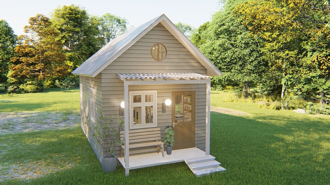 Tiny House Design 4x7 meters with loft (300 Sqft ) 2 Bedroom