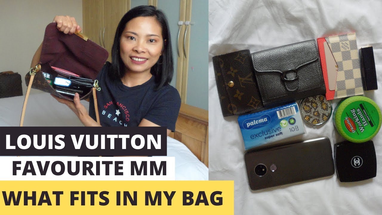 WHAT FITS IN MY LOUIS VUITTON FAVORITE MM MONOGRAM CROSSBODY | Fits Quite A Lot