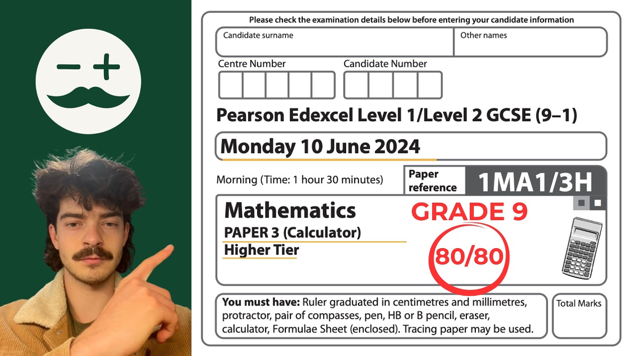 GCSE Maths Higher Edexcel Paper 3 2024 Walkthrough