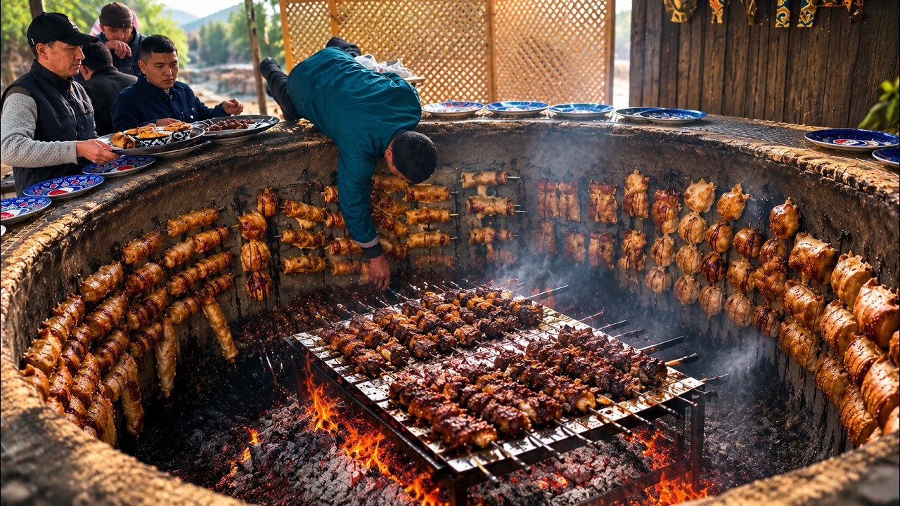 Unreal! GIANT TANDOOR BBQ IN THE WORLD 100%🔥ULTIMATE UZBEK STREET FOODS