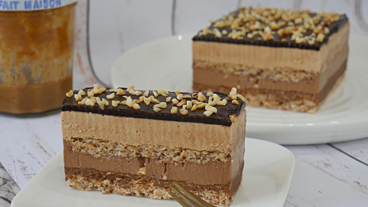 L'entremet Praliné - Chocolat ( Biscuit Dacquoise noisette)