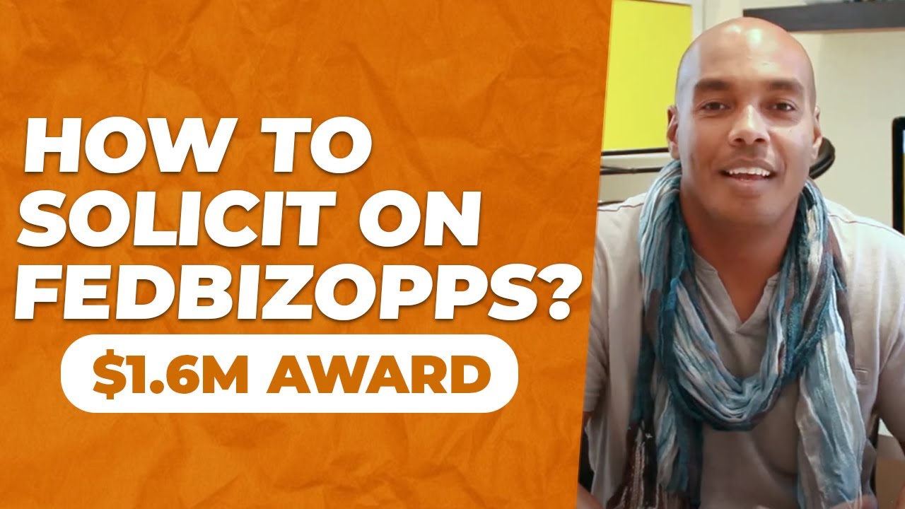 How to solicit on FedBizOpps (FBO) a $1.6M award..  real life example - Eric Coffie