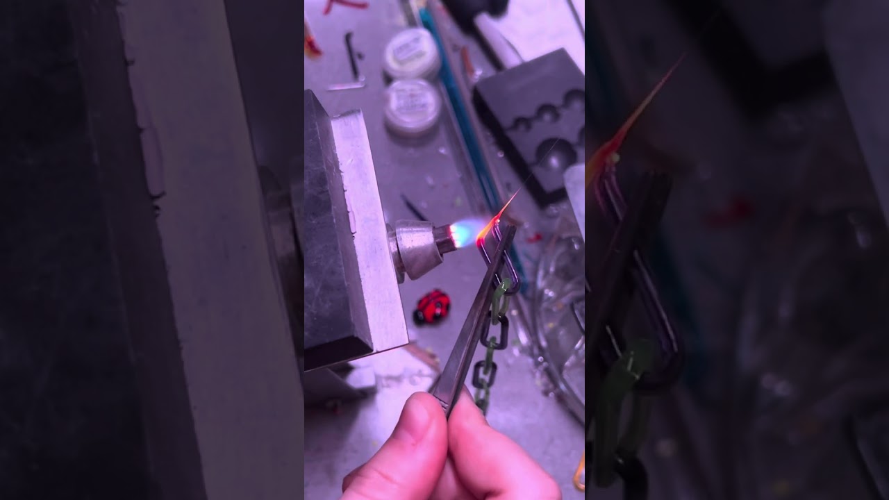 How I make lampwork glass chains