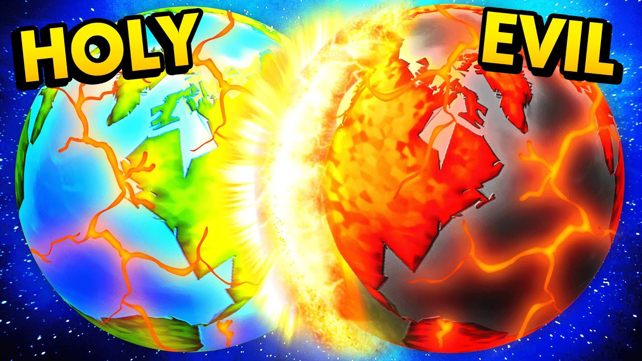 HOLY WORLD vs EVIL WORLD As Virtual Reality GOD (Deisim VR Funny Gameplay)