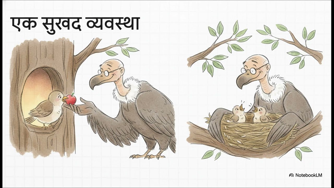 गिद्ध दादा और चालाक बिल्ली