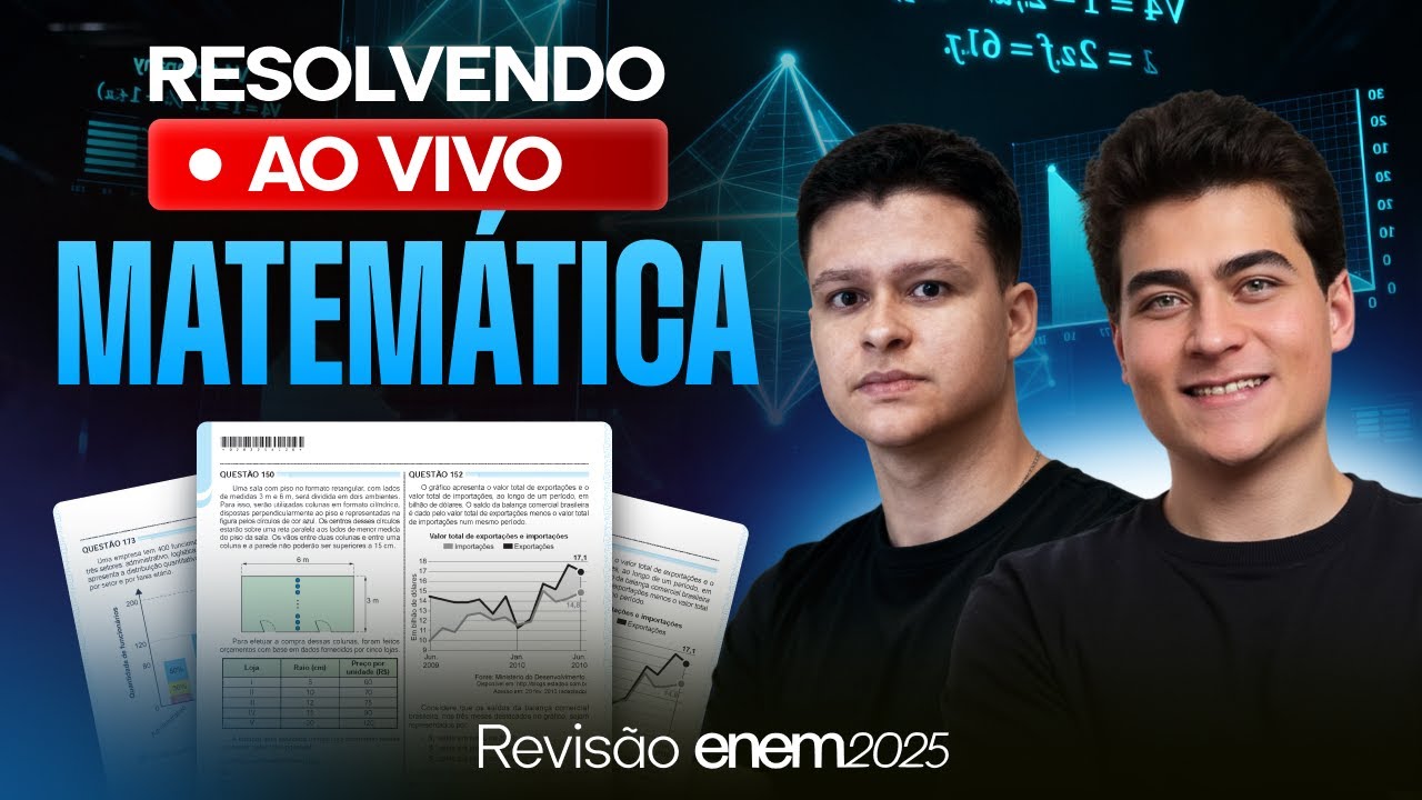Resolvendo e Revisando MATEMÁTICA do ENEM AO VIVO