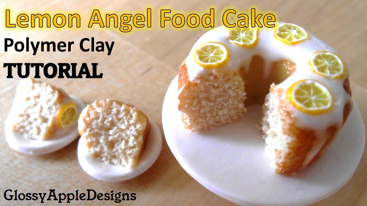 Miniature Polymer Clay Lemon Angel Food Cake Tutorial || Maive Ferrando