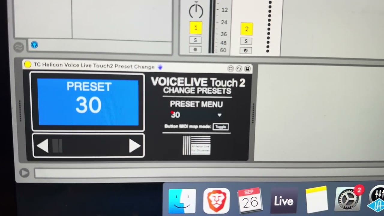 Automate TC Helicon VLT2 with Ableton MIDI CC's