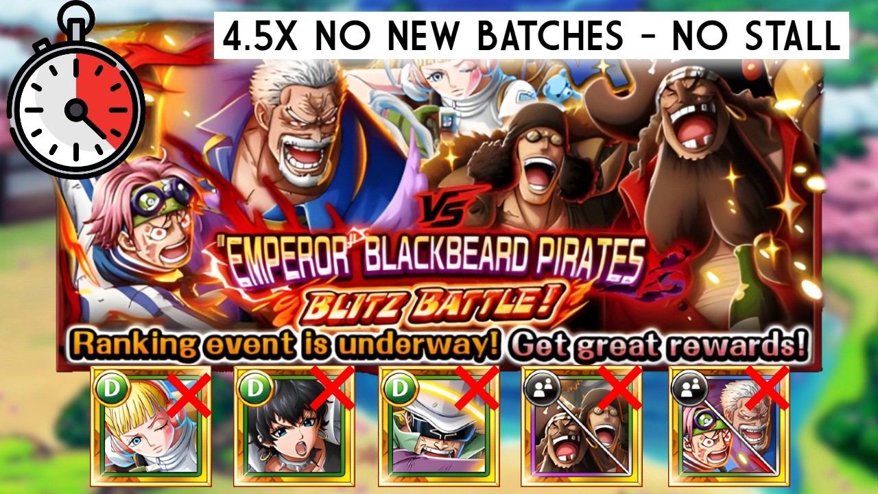 NO STALL! *BEST* NO NEW BATCH TEAM vs. BLITZ BATTLE Blackbeard Pirates! Points & Accessible! (OPTC)