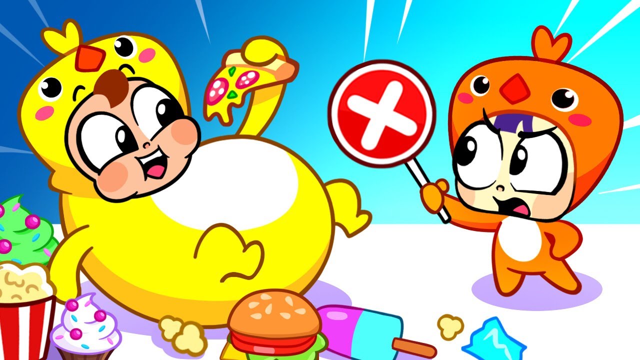 🍔 Don't Overeat 🍕😣 Five Little Chicks 🐥 And Nursery Rhymes