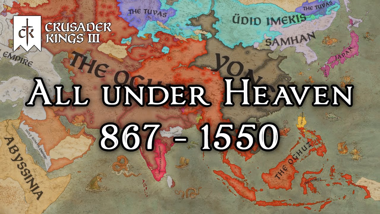 CK3 All under Heaven AI Timelapse (867 - 1550)