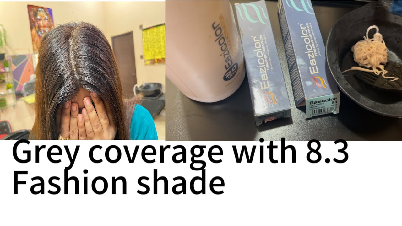 Gray coverage with 8.3 fashion shade| root touch up with fashion shade