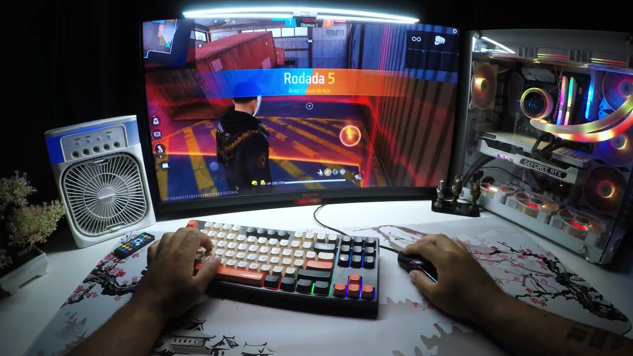 FREE FIRE NA VISÃO DE UM PC 😴🌿Fui Amassado (POV) Handcam