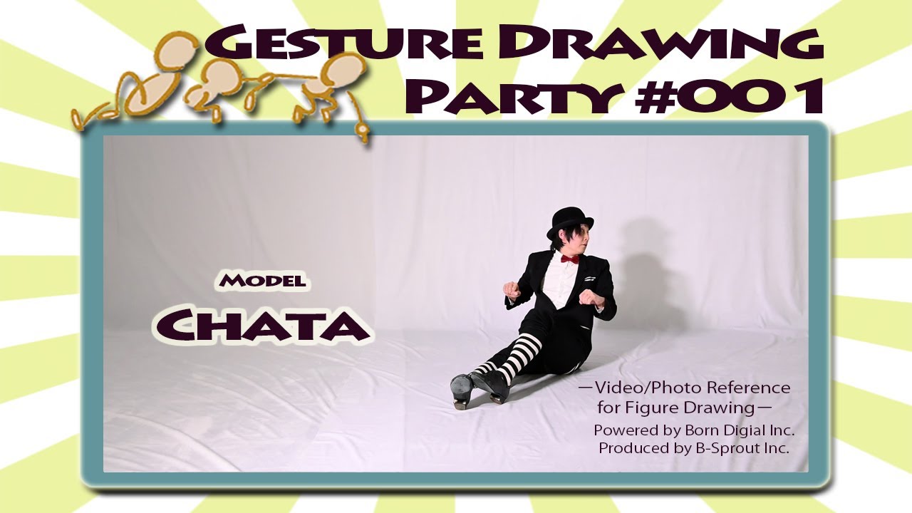GESture DRAWing Party : #001 Chata/チャタ　－Video/Photo Reference for Figure Drawing－