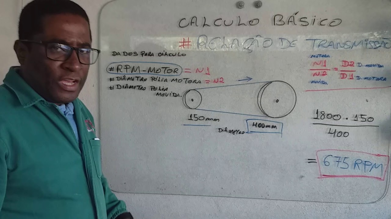 Relação de transmissão calculo rápido e prático.